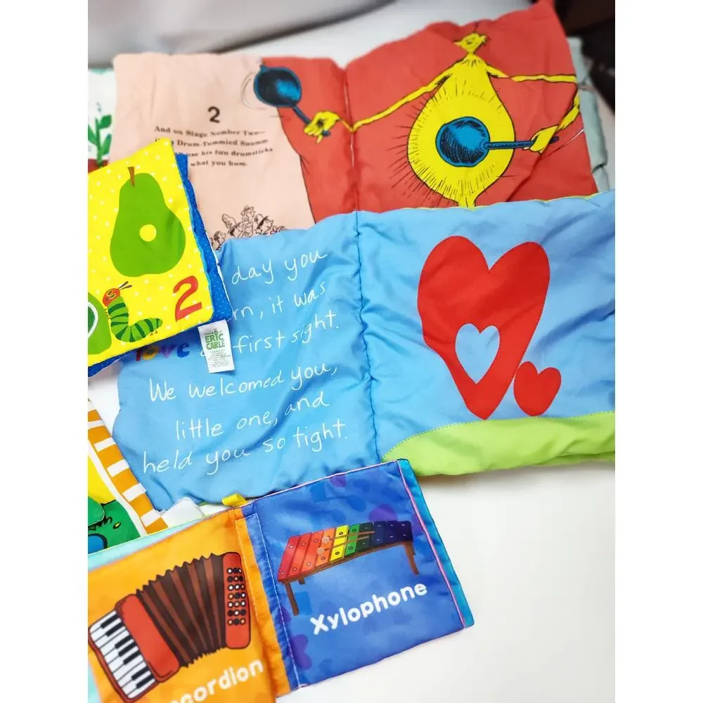 Baby Cloth Book Bundle Dr Seuss Eric Carle Peter Rabbit Soft Sensory Lot